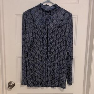 Lane Bryant Swing Long Sleeve Smocked Neck Top With Attached Cami - Size 14/16